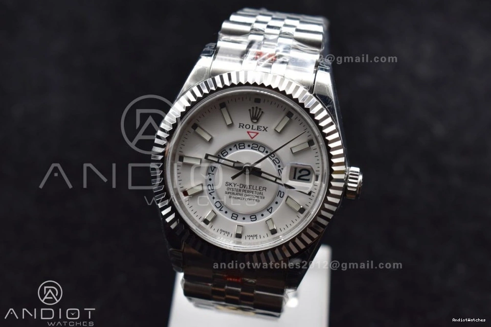 1110 White Bracelet Dial Skydweller SS Functional Noob Edition On SS A23J Best Jubilee 1019